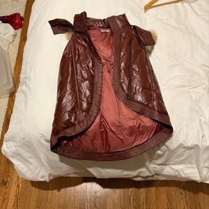 Helmut Lang Puffer Vest with Fur Hood